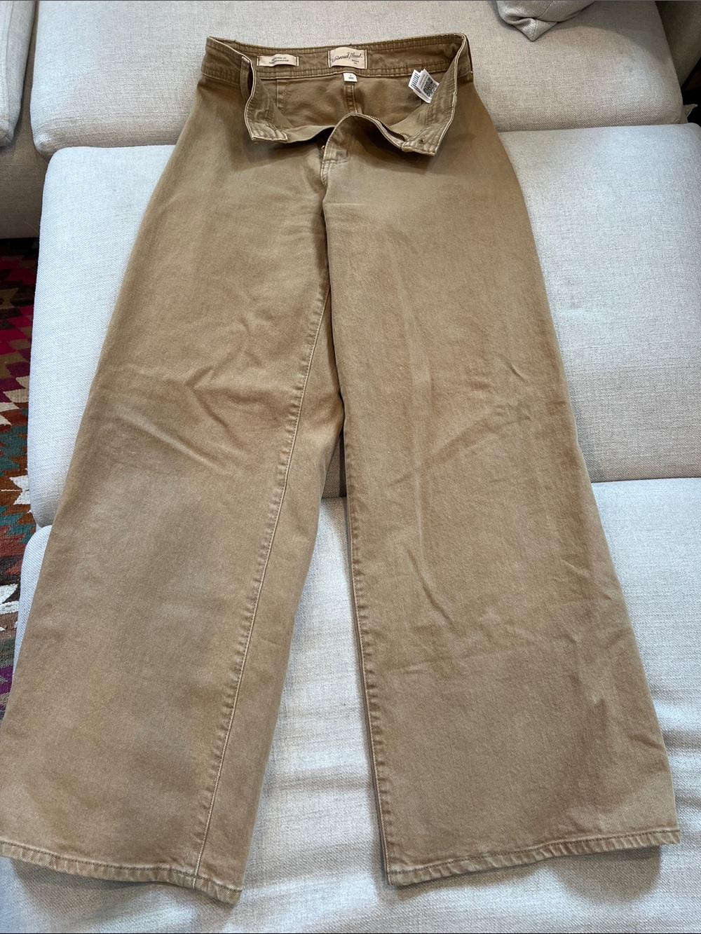 Sailor Wide Leg Tan Pants